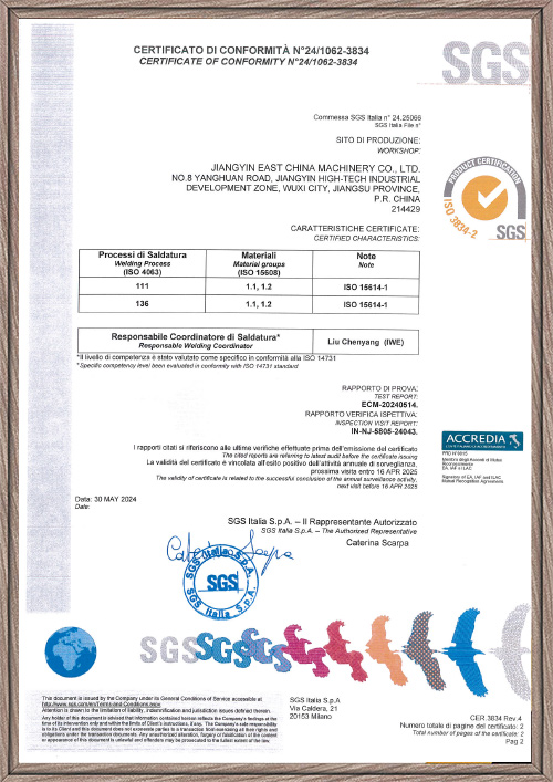 SGS Certificates