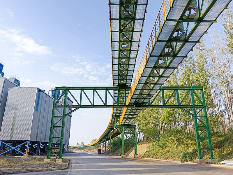 Tubular Belt Conveyor System Of ZHONGXIN Steel Plant Freight Yard